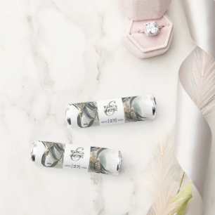 Watercolor Eucalyptus Leaves Greenery Wedding   Breath Savers® Mints