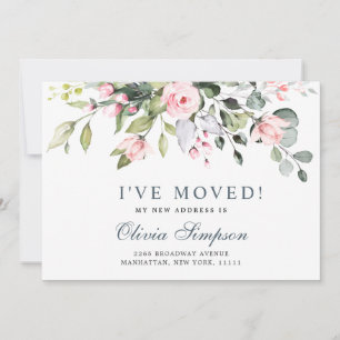 Watercolor Eucalyptus Moving Announcement Cards