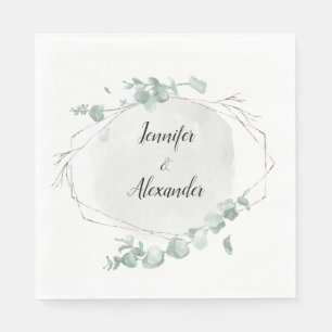 Watercolor Eucalyptus Napkins