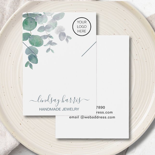  Watercolor Eucalyptus Necklace Logo Display Card (Creator Uploaded)