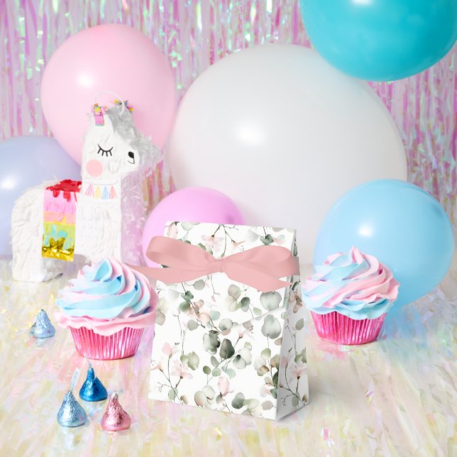 Watercolor Eucalyptus Pattern Favor Boxes (Party)