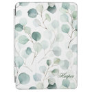 Watercolor Eucalyptus Pattern Personalized iPad Air Cover Watercolor Eucalyptus Pattern Personalized iPad Air Cover
