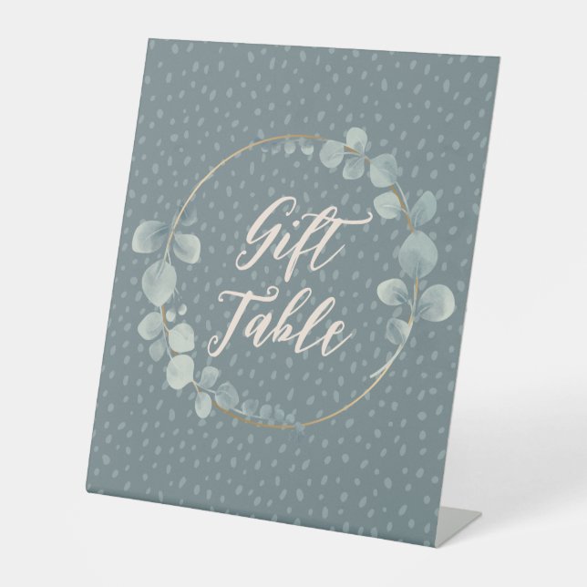 Watercolor Eucalyptus Personalized Sign (Front)