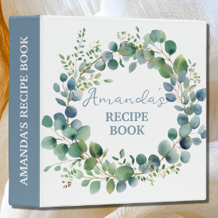 Watercolor Eucalyptus Recipe Binders