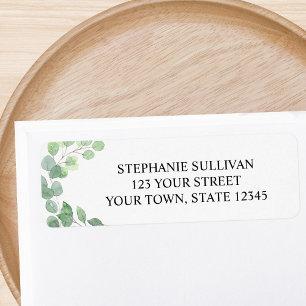 Watercolor Eucalyptus Return Address Label
