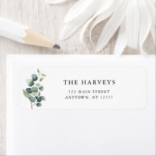 Watercolor Eucalyptus Return Address Label