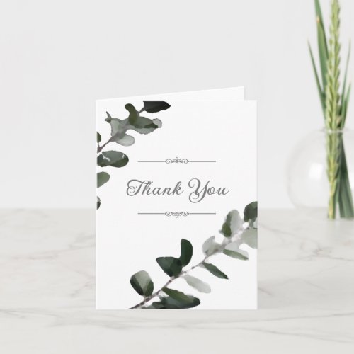 Watercolor Eucalyptus Thank You Card