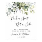 Watercolor Eucalyptus Wedding Ceremony Seating