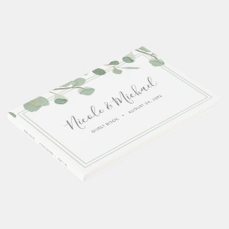 Watercolor Eucalyptus Wedding Guest Book