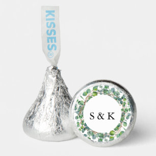 Watercolor Eucalyptus Wedding Hershey®'s Kisses®