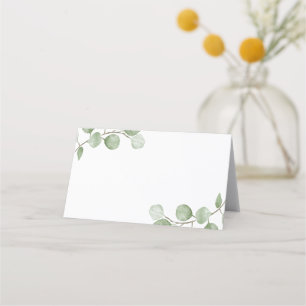 Watercolor Eucalyptus Wedding Place Card