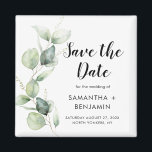 Watercolor Eucalyptus Wedding Save the Date Magnet<br><div class="desc">Cute Botanical Watercolor Eucalyptus Wedding save the date magnet that makes a perfect keepsake for your guests and will be cherished for years. Easily replace the names,  announcement,  date,  and venue to create a one-of-a-kind save the date announcement</div>