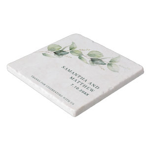 Watercolor Eucalyptus Wedding Trivet