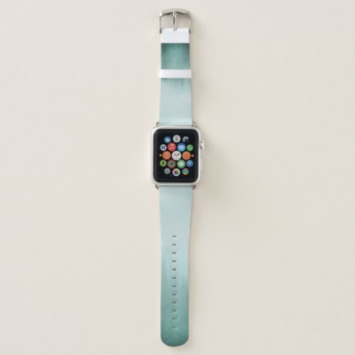 Watercolor Evergreen Forest in Mist Painting Apple Watch Band
