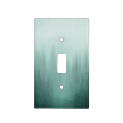 Watercolor Evergreen Forest in Mist Painting Light Switch Cover