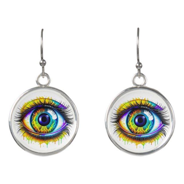 Watercolor Eye Earrings (Front)