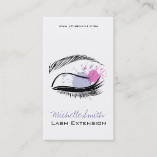 Watercolor eye eyelashes Lash extension icon Business Card