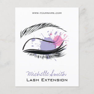 Watercolor eye eyelashes Lash extension icon Flyer