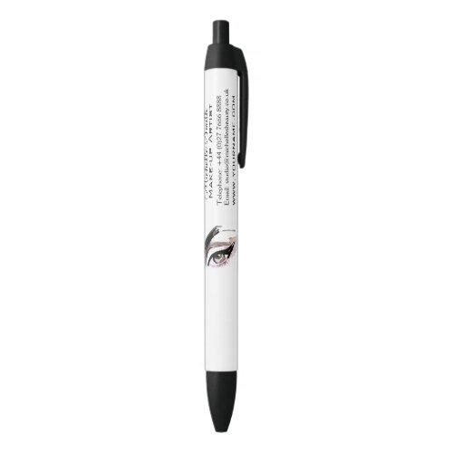 Watercolor eyes lash extension makeup branding black ink pen