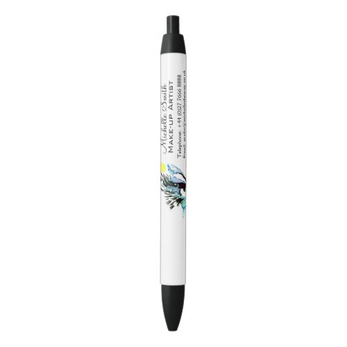 Watercolor eyes lash extension makeup branding black ink pen