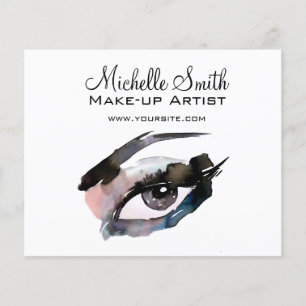 Watercolor eyes lash extension makeup branding flyer