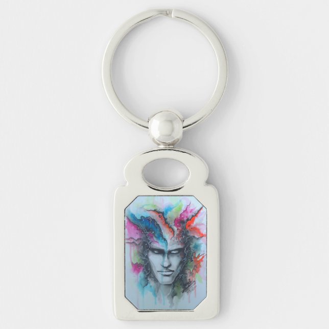 Watercolor Face Keychain (Front)