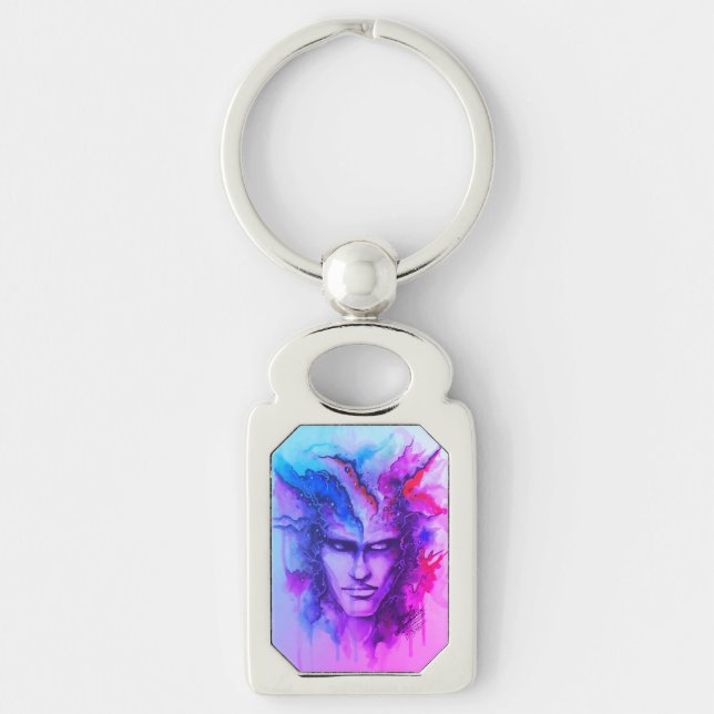 Watercolor Face Keychain (Front)