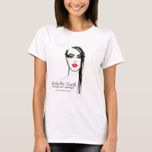 Watercolor face makeup artist branding T-Shirt