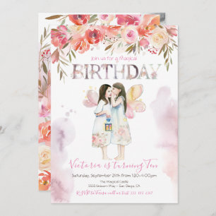 Watercolor Fairy Birthday Invitation
