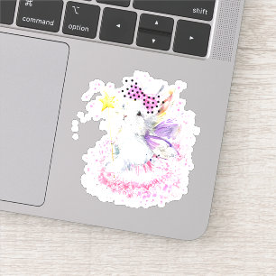 Watercolor Fairy Bunny Sticker