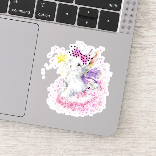 Watercolor Fairy Bunny Sticker