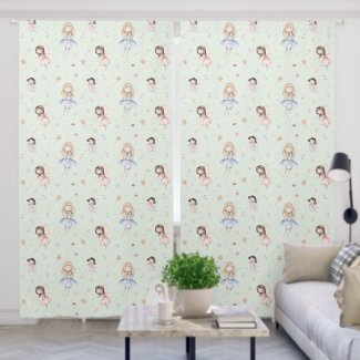 Watercolor Fairy Flowers Green Fairytale Nursery