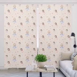 Watercolor Fairy Flowers Peach Fairytale Nursery