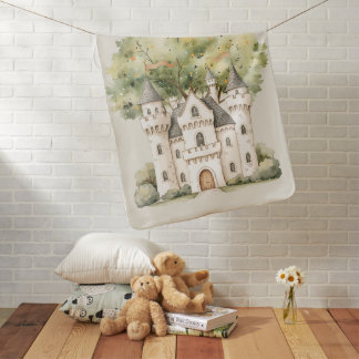 Watercolor Fairytale Princess Whimsical Baby Blanket