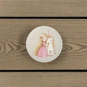 Watercolor Fairytale Princess Whimsical Ceramic Knob