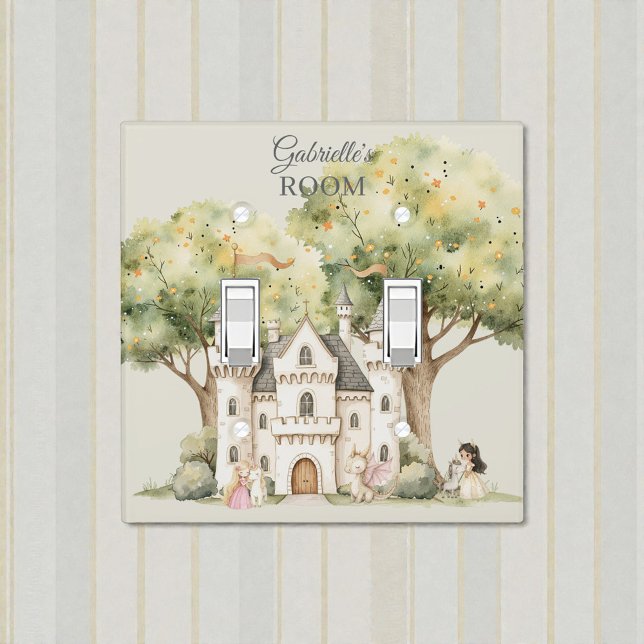 Watercolor Fairytale Princess Whimsical Light Switch Cover (Creator Uploaded)