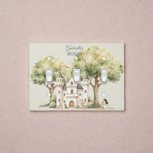 Watercolor Fairytale Princess Whimsical Light Switch Cover