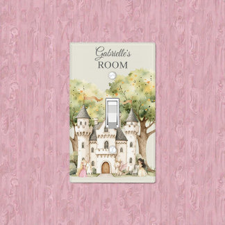Watercolor Fairytale Princess Whimsical Light Switch Cover