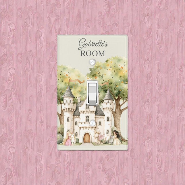Watercolor Fairytale Princess Whimsical Light Switch Cover (Creator Uploaded)