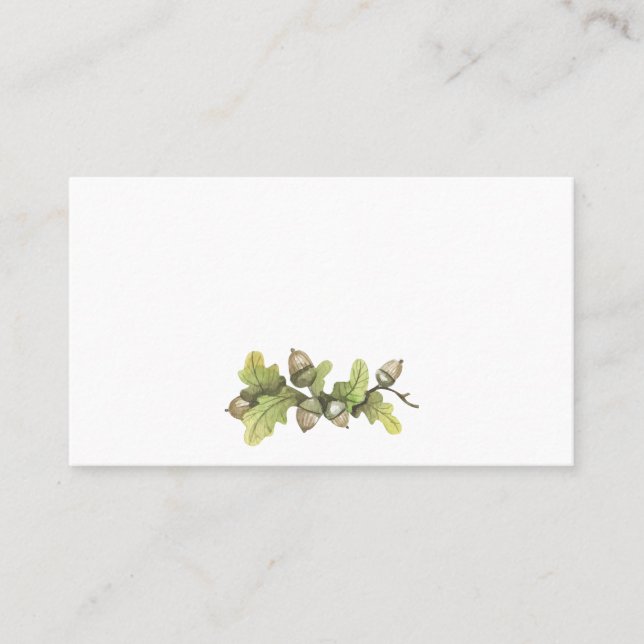 Watercolor Fall Autumn Thanksgiving Foliage Place Card (Front)