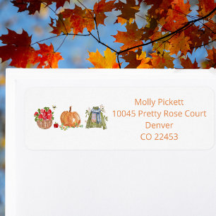 Watercolor Fall Favorite Things Return Address Label