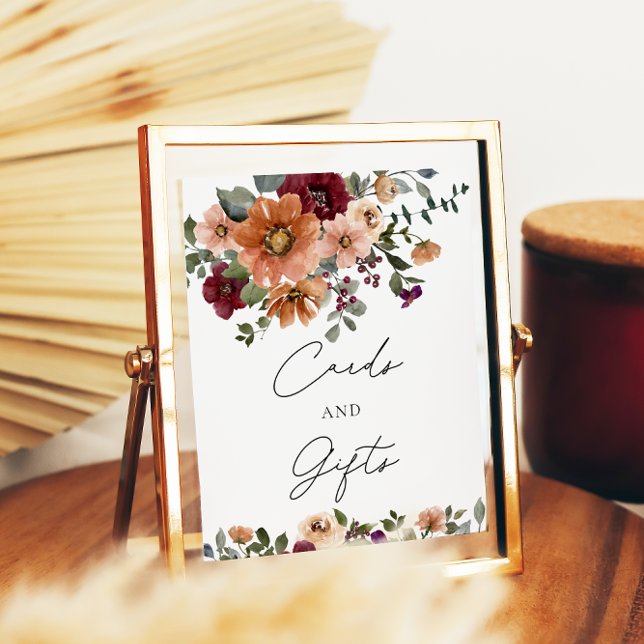 Watercolor Fall Floral Cards and Gifts Poster (Creator Uploaded)