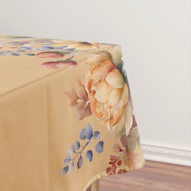 Watercolor Fall Flowers- Tablecloth (In Situ)