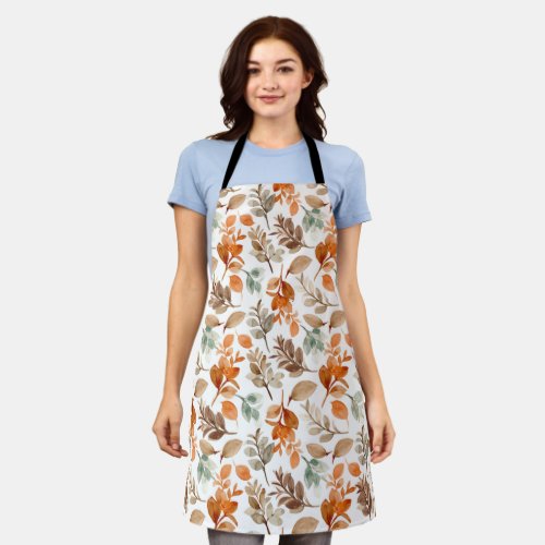 Watercolor Fall Foliage Apron