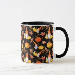 Watercolor Fall Gnomes, Pumpkins And Leaves Mug