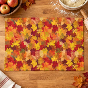 Watercolor Fall Leaves - Vintage Autumn Pattern Kitchen Towel