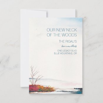 Watercolor Fall Moving Announcement by VGInvites at Zazzle