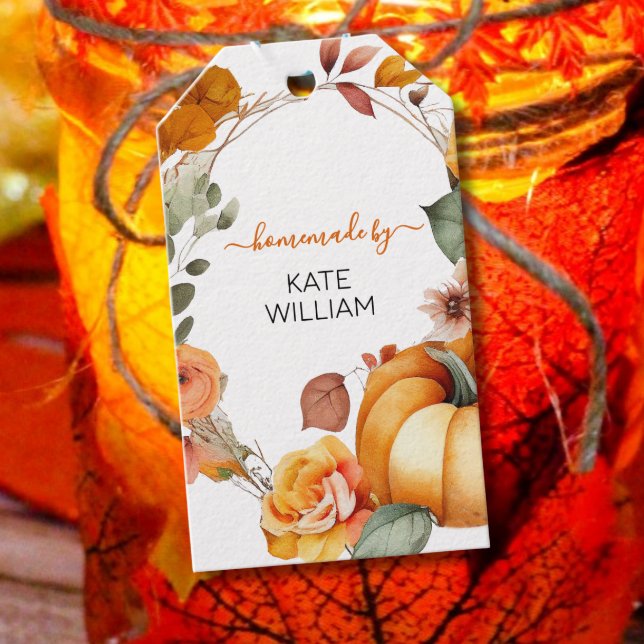 Watercolor Fall theme label for homemade items (Creator Uploaded)