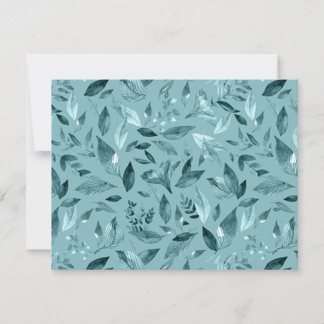 Watercolor fallen leaves 2 note card (Front)