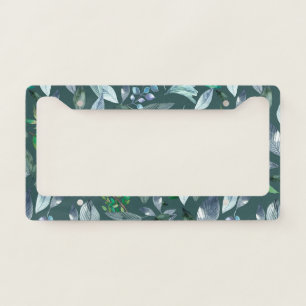 Watercolor fallen leaves 5 license plate frame